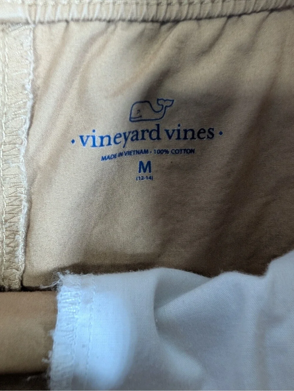 Vineyard Vines Boys M 12 14 Khaki Pull On Chino Shorts Preppy Coastal Casual